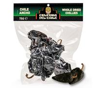 Chiles Ancho Secos Enteros 75g - Totalmente Naturales, Picantes Suaves con Sabor Ahumado y Afrutado para un Auténtico Sabor Mexicano. Ideales para Tacos de Birria, Mole, Enchiladas y Salsa.