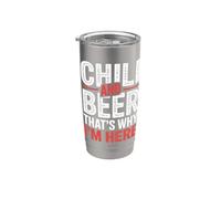 Chili And Beer That's Why I'm Here Spicy Food Drink - Vaso térmico de acero inoxidable de doble pared