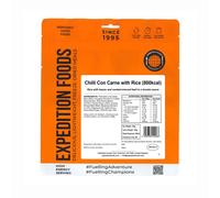 Chili con carne con arroz - Formato grande - Comida liofilizada - Expedition Foods