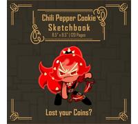 Chili Pepper Cookie Sketchbook: Kingdom Run Art Doodle Pad 120 Blank Pages - Drawing Journal for Kids, Teens & Creative Artists