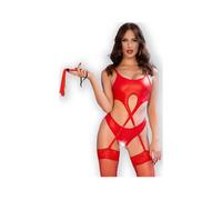 CHILIROSE - CR 4625 SET CUATRO PIEZAS CROTCHLESS ROJO S - Rojo - M