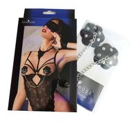 CHILIROSE CR 4675 Cubrepezones Negro - Accesorios Elegantes Para Momentos Íntimos