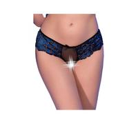 CHILIROSE - CR 4712 PANTIES CROTCHLESS NEGRO/AZUL S - XL