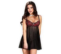 Chilirose CR 3496 Babydoll Rojo & Negro S/M