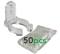 ChiliTec 50 clips de fijación para manguera de luz, soporte de cadena de luces LED, clip de plástico transparente