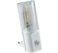 ChiliTec Luz nocturna LED con interruptor crepuscular, enchufe 230 V, iluminación para escaleras, habitación infantil, se enciende en la oscuridad, 1 W, luz blanca