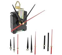 ChiliTec Mecanismo inalámbrico DCF con 3, manecillas deslizantes, Carcasa de plástico, silencioso, sin tictac, Color Negro, Movimiento, Funkuhrwerk Set