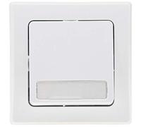 ChiliTec - Pulsador para Placa de identificación Delphi (Apto para Varios Marcos, Interruptor, enchufes, USB), Color Blanco