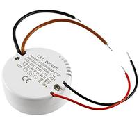 ChiliTec Transformador LED de 230 V a 12 V = 12 W, Redondo, Fuente de alimentación para iluminación LED, diámetro x Altura 55 x 23 mm, Cabe en latas empotradas
