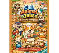 Chill Animal Jobs: Cozy Coloring Book with Cute Animals in Whimsical Careers: A Relaxing Stress Relief Coloring Book for Teens & Adults - Adorable ... Work in Fun, Cozy Scenes (CozyWhimsy Series)
