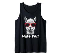 Chill Bro - Cool Alpaca with sunglasses gift idea gamer Camiseta sin Mangas