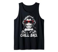 Chill Bro - Cool Monkey with Sunglasses Gaming Funny Gamer Camiseta sin Mangas