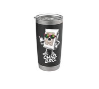 Chill Bro Cooler - Saco para aspiradora, gafas de sol, diseño de gamer Vaso térmico de acero inoxidable de doble pared