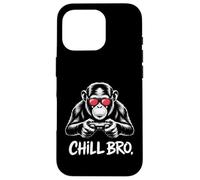 Chill Bro - Gamer Monkey Video Game Ape con Gafas de Sol Carcasa para iPhone 16 Pro