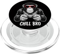 Chill Bro - Gamer Monkey Video Game Ape con Gafas de Sol PopSockets PopGrip para MagSafe