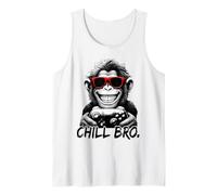 Chill Bro - N Cool Monkey with Sunglasses Gaming Funny Gamer Camiseta sin Mangas