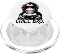 Chill Bro - N Cool Monkey with Sunglasses Gaming Funny Gamer PopSockets PopGrip para MagSafe