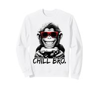 Chill Bro - N Cool Monkey with Sunglasses Gaming Funny Gamer Sudadera