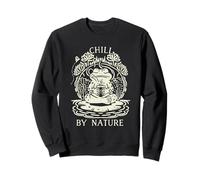 Chill by Nature Cottagecore Frog Meditation Vintage Badge Sudadera