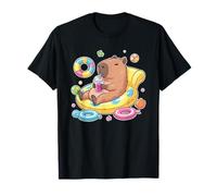 Chill Capybara Pool Float Drink - Vibes de vacaciones de verano Camiseta