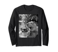 Chill Capybara Sunglasses Tropical Pond Minimalist Animal Manga Larga