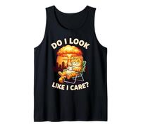 Chill Cat Do I Look Like I Care - Diseño Divertido para Amantes de los Gatos Camiseta sin Mangas
