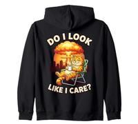 Chill Cat Do I Look Like I Care - Diseño Divertido para Amantes de los Gatos Sudadera con Capucha