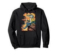 Chill Cocodrilo Relajándose Junto al Agua Puesta de Sol Tropical Sudadera con Capucha