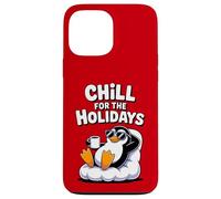 Chill For The Holidays Lindo Invierno Vacaciones Navidad pingüino Carcasa para iPhone 13 Pro MAX