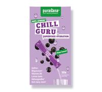 Chill Guru Powder - 10 palos x 4,5 g - Polvo instantáneo antiestrés e hidratación - Relajación sin somnolencia con GABA, ashwagandha, bálsamo de limón y azafrán - Vegano & Natural