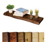 Chill House Waney/Live Edge Estante Flotante rústico 30 cm x 3.5 cm, Nuez, 60cm