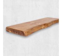Chill House Waney/Live Edge Estantería Flotante rústica 22 cm x 4.4 cm, Nuez, 150cm