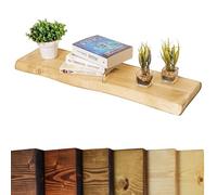 Chill House Waney/Live Edge Estantería Flotante rústica 22 cm x 4.4 cm, Roble Natural, 130cm