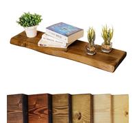 Chill House Waney/Live Edge Estantería Flotante rústica 22 cm x 4.4 cm, Roble Tudor, 110cm