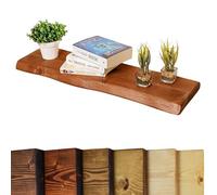 Chill House Waney/Live Edge Estantería Flotante rústica 22 cm x 4.4 cm, Teca, 60cm