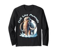 Chill Like Mammoth Woolly Mammoth Relax Vibes prehistóricas Manga Larga