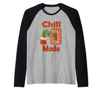 Chill Mode On - Diseño Navideño Divertido Camiseta Manga Raglan