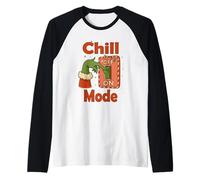 Chill Mode On - Diseño Navideño Divertido Camiseta Manga Raglan