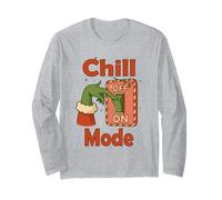 Chill Mode On - Diseño Navideño Divertido Manga Larga