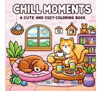Chill Moments - A Cute and Cozy Coloring Book: Kawaii Animals, Relaxing Scenes & Adorable Interiors for Teens and Adults