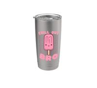 Chill Out Bro Cute Ice Pop Vibes de verano Vaso térmico de acero inoxidable de doble pared