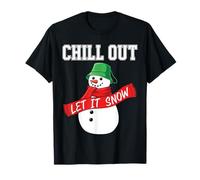 Chill out Muñeco De Nieve Nieve Navidad In Camiseta