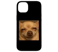 Chill Sonriente Chihuahua Cara Divertido Lindo Borroso Meme Carcasa para iPhone 14 Plus