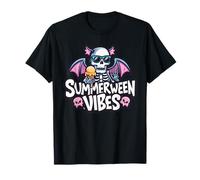 Chill Spooky Disfraz de esqueleto flotante para Summerween Vibes Camiseta