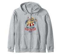 Chill The 4th Fourth out Labrador Retriever 4 de Julio Sudadera con Capucha