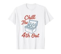 Chill The 4th out Hielera Divertida Humor 4 De Julio Fiesta Camiseta