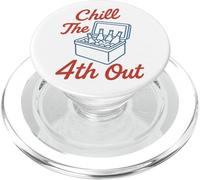 Chill The 4th out Hielera Divertida Humor 4 De Julio Fiesta PopSockets PopGrip para MagSafe