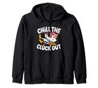 Chill The Cluck out Verano Vacaciones Playa Divertido Juego de Palabras Pollo Sudadera con Capucha