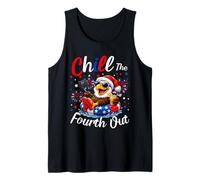 Chill The Fourth out Bald Eagle Funny July 4th Camiseta sin Mangas