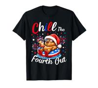 Chill The Fourth out Capybara Funny July 4th Camiseta